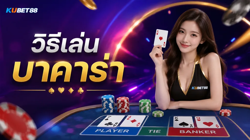 วิธีเล่นบาคาร่า KUBET88 พร้อมภาพโต๊ะบาคาร่า ไพ่ และตัวเลือก Player Banker Tie