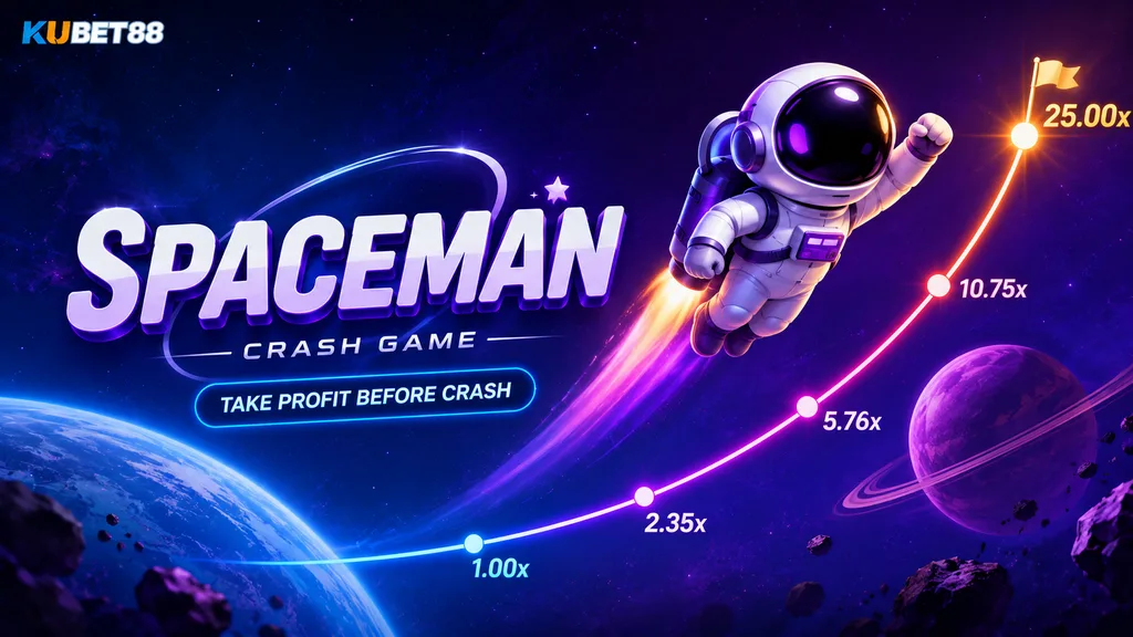 Spaceman เกม Crash ธีมนักบินอวกาศและกราฟตัวคูณ